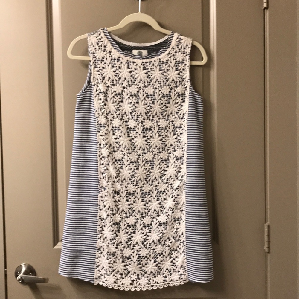 Anthropologie Lili’s Closet blue & white dress XSP